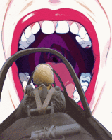 Gif animé bouche ouverte